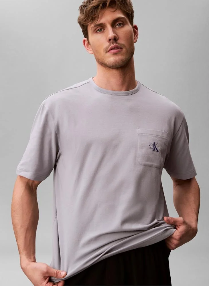 CALVIN KLEIN  Pyjama Top - Icon Cotton Stretch for Men | Best Price UAE